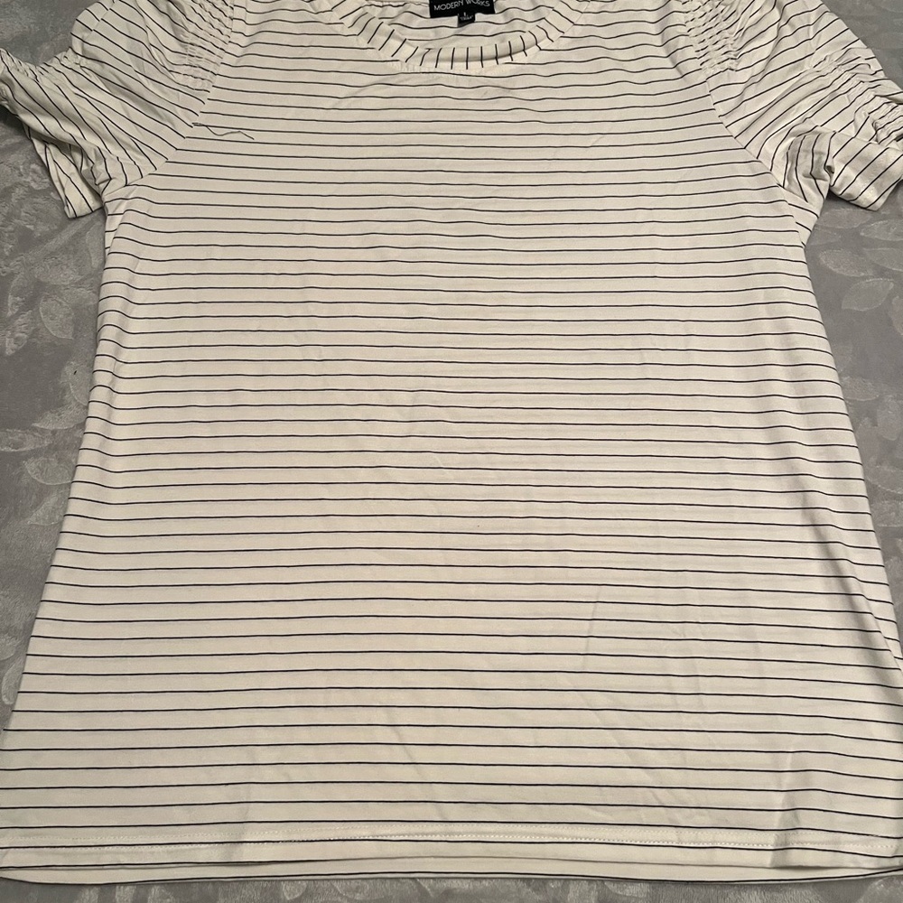 Classic Black and White Striped Women's Tee